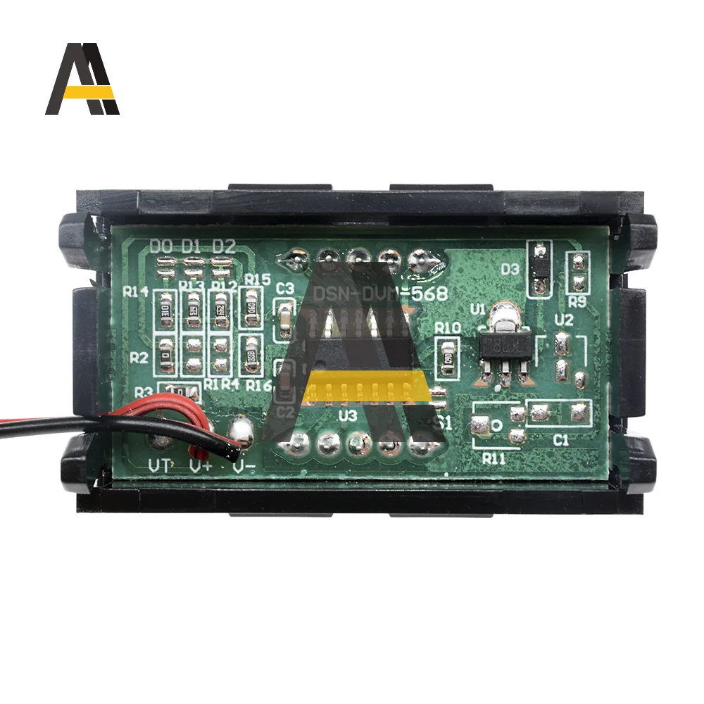 0.56นิ้ว Mini Digital Voltmeter Ammeter 2สายไฟ DC 4.5-30V 10A แผง Amp Volt เครื่องวัดแรงดันไฟฟ้า tester Blue Dual จอแสดงผล LED