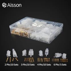 2.8/6.3mm 1/2/3/4/6 Pin Electrical Wire Connector Male Female Cable Terminal Plug Kits Sets Box-Packed Cars Motorcycles
