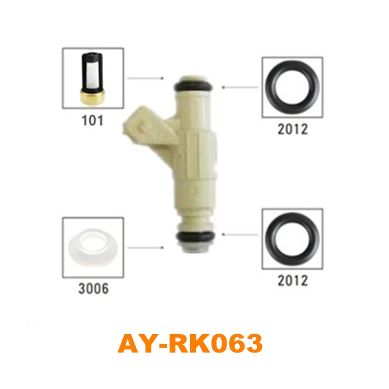 40sets Fuel Injector Repair Rebuild Kit ORings Filters Caps Top Quality for Nissan CSKBO36 for AY-RK063