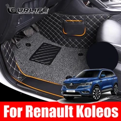 Car Floor Mats Car Accessorie Car Carpet Leather Covers car  For Renault Koleos 2 Samsung QM6 2016-2021