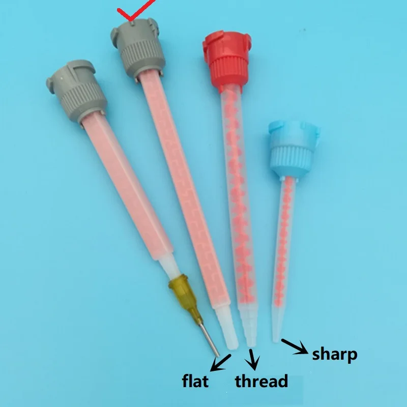 MBQH05-24S(10:1)  Square Red Core Disposable Mixing Tip AB adhesive resin static mixer nozzle for Corian adhesive