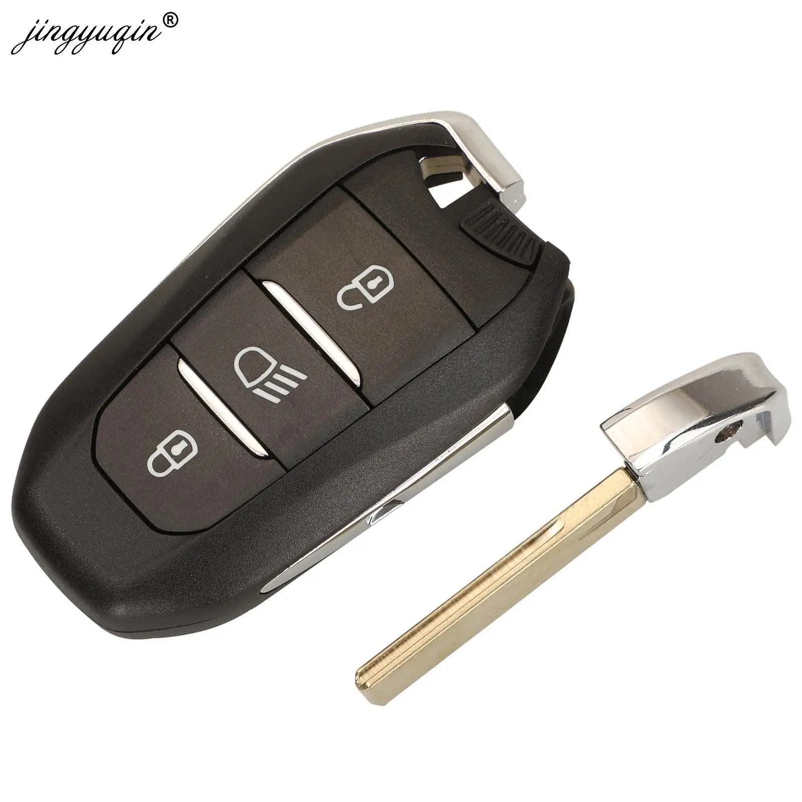 jingyuqin 434Mhz FSK 4A Chip Car Remote Key For Peugeot 3008 5008 2016 Citroen C3 C5 Smart Control Keyless Entry fob headlight