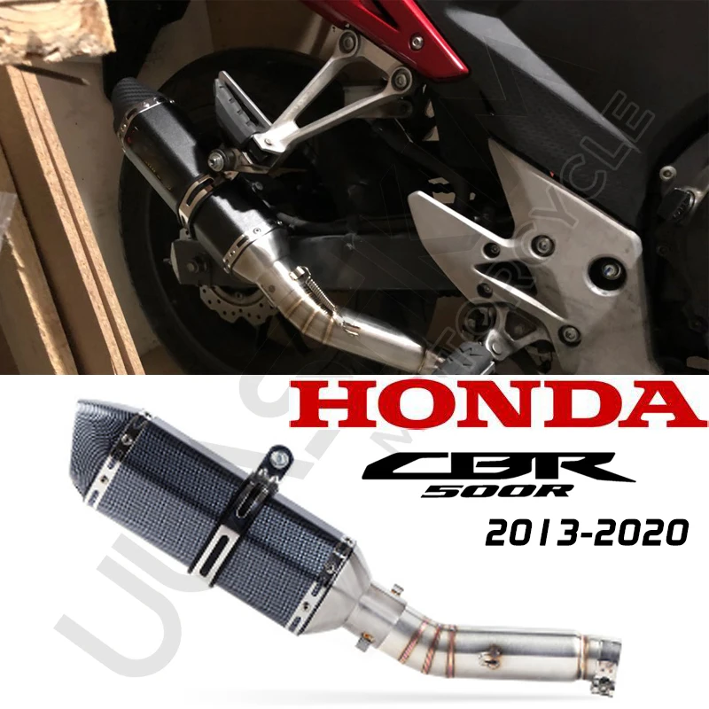 

Slip On For Honda CBR300 CBR250R 2011-2019 Motorcycle Exhaust Muffler Escape Modified Contact Middle Link Pipe Tube