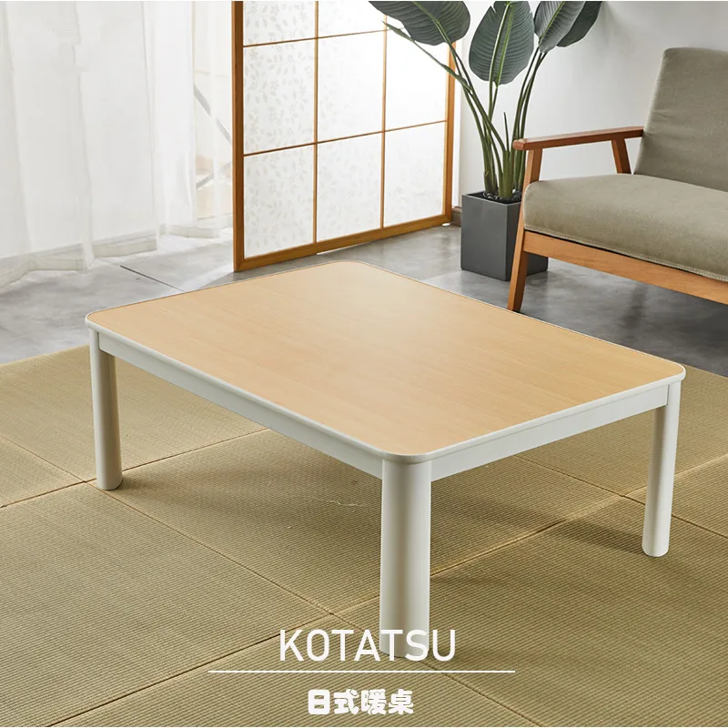 (4 sztuk/zestaw) styl japoński zestaw Kotatsu prostokątny stół Futon grzejnik meble do salonu Kotatsu cieplej niski środkowy stół 105cm