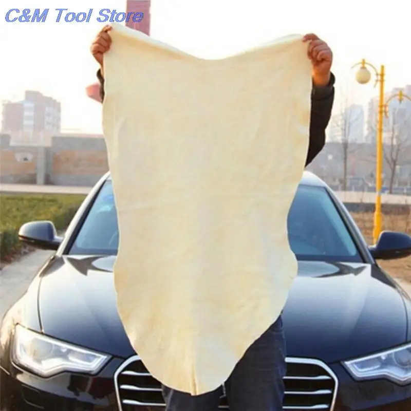 Natural Chamois Leather Wash Suede Genuine Leather Car Wash Towel Absorbent Quick Dry Towel 3Size Car Cleaning Cloth