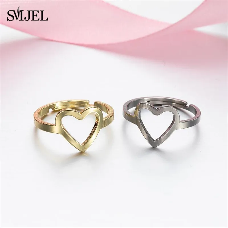 2026 Simple Love Heart Finger Ring For Women Fashion Party Wedding Jewelry Ring Gift Daily Anniversary Accessories Wholesale