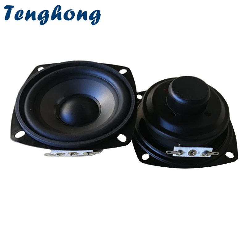 Tenghong 2pcs 3 Inch Waterproof Speaker 8 Ohm 15W Portable Full Range Loudspeaker Unit Mid-bass Desktop Home Theater Audio Sound