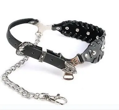 Rock punk bar stage show rivet boots chain shoes accessories men and women cool winter shoes jewelry