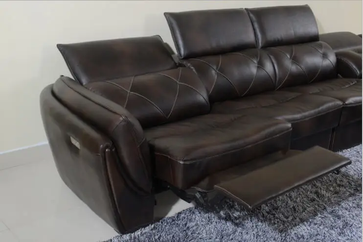 Sofa do salonu zestaw narożna sofa rozkładana elektryczna skórzana kanapy segmentowe nowoczesne muebles de sala moveis para casa