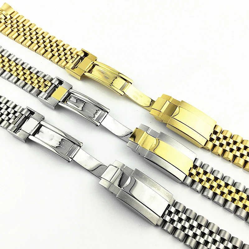 20mm Stainless Steel Replacement Wrist Watch Band watchband Strap Bracelet Jubilee with Oyster Clasp For Rolex GMT Master II