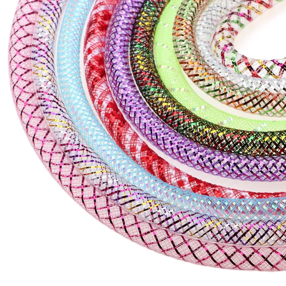 NEW 8MM 5M/10M Tinsel Mylar Piping Colorful Mesh Braid Tubular Fly Tying Minnow Body Flash DIY Bracelet Jewelry Marking