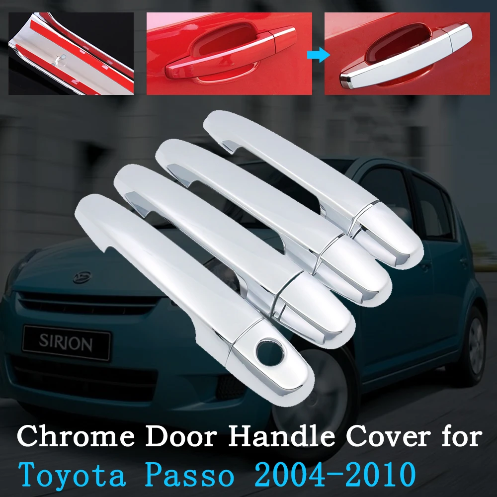 Chrome Car Door Handle Cover for Toyota Passo M300 2004~2015 2005 2006 2007 2009 2011 2013 2014 Exterior Accessories Auto-Sale