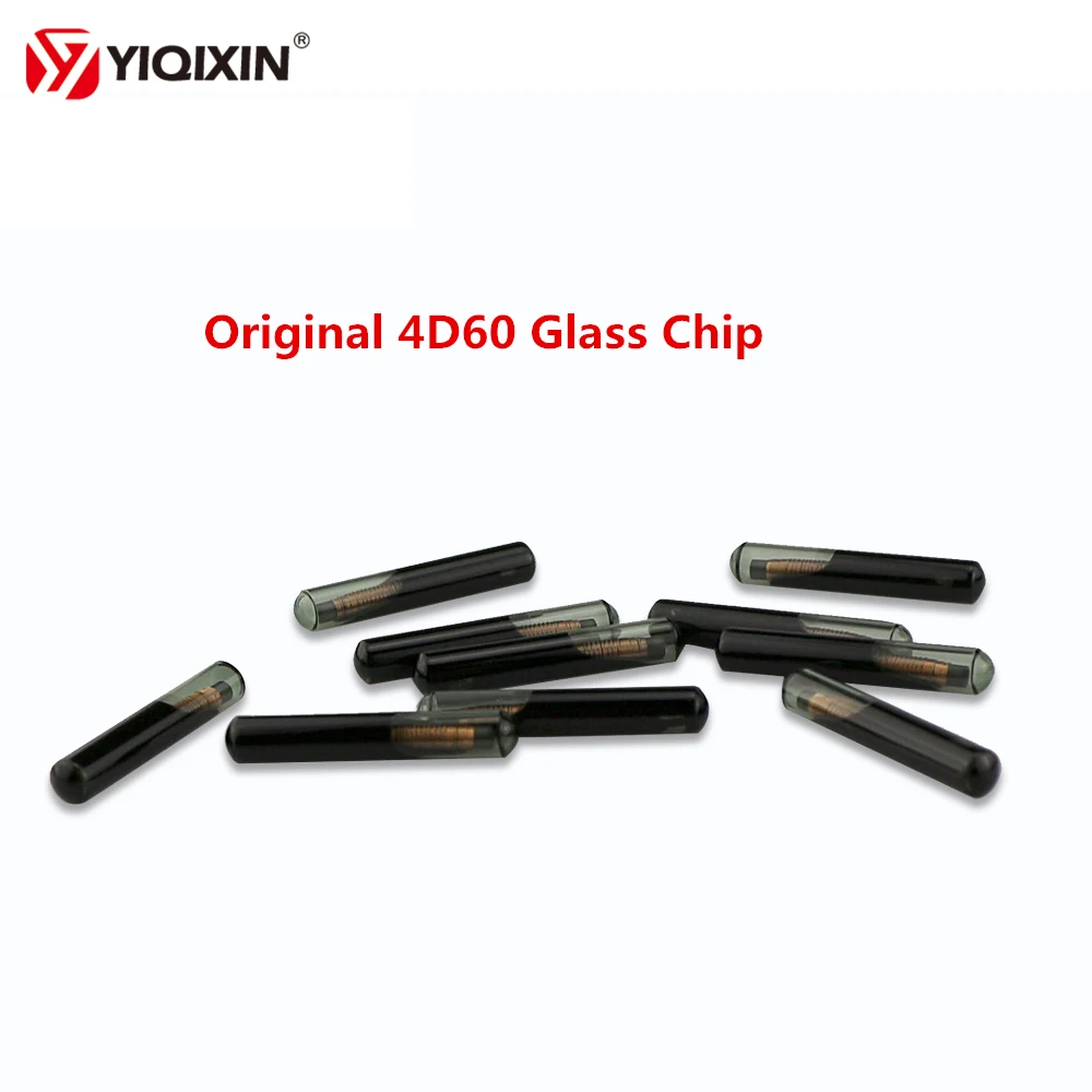 

YIQIXIN 10Pcs/lot High Quality Car Key Chip For Ford Mondeo Focus Fiesta 4D ID60 4D60 Original Glass Transponder Chip 4D60 Blank