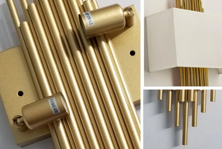 Schwarz Gold Wandleuchte LED Designer Wandleuchte Schlafzimmer Hotel Korridor Dekoration Treppe Bett Seitenleuchte Einfache Wandleuchte Licht – Detail 23