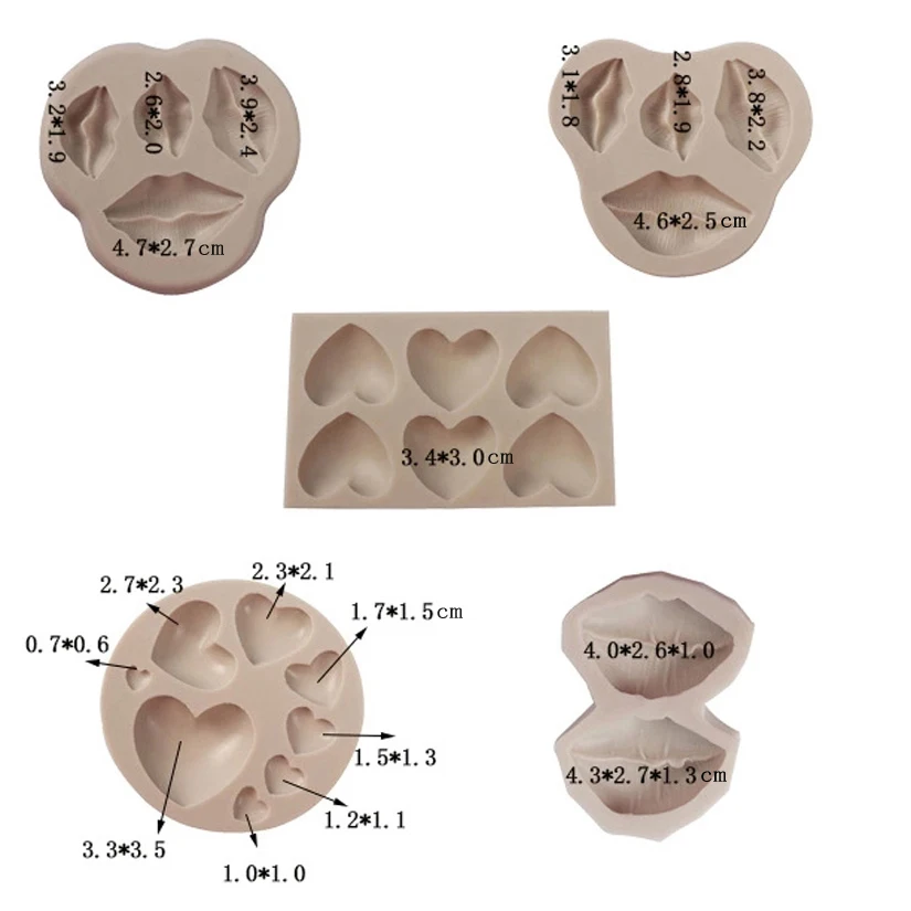 Lips Shape Silicone Mold Sugarcraft Chocolate Cupcake Baking Mold Fondant Cake Decorating Tools