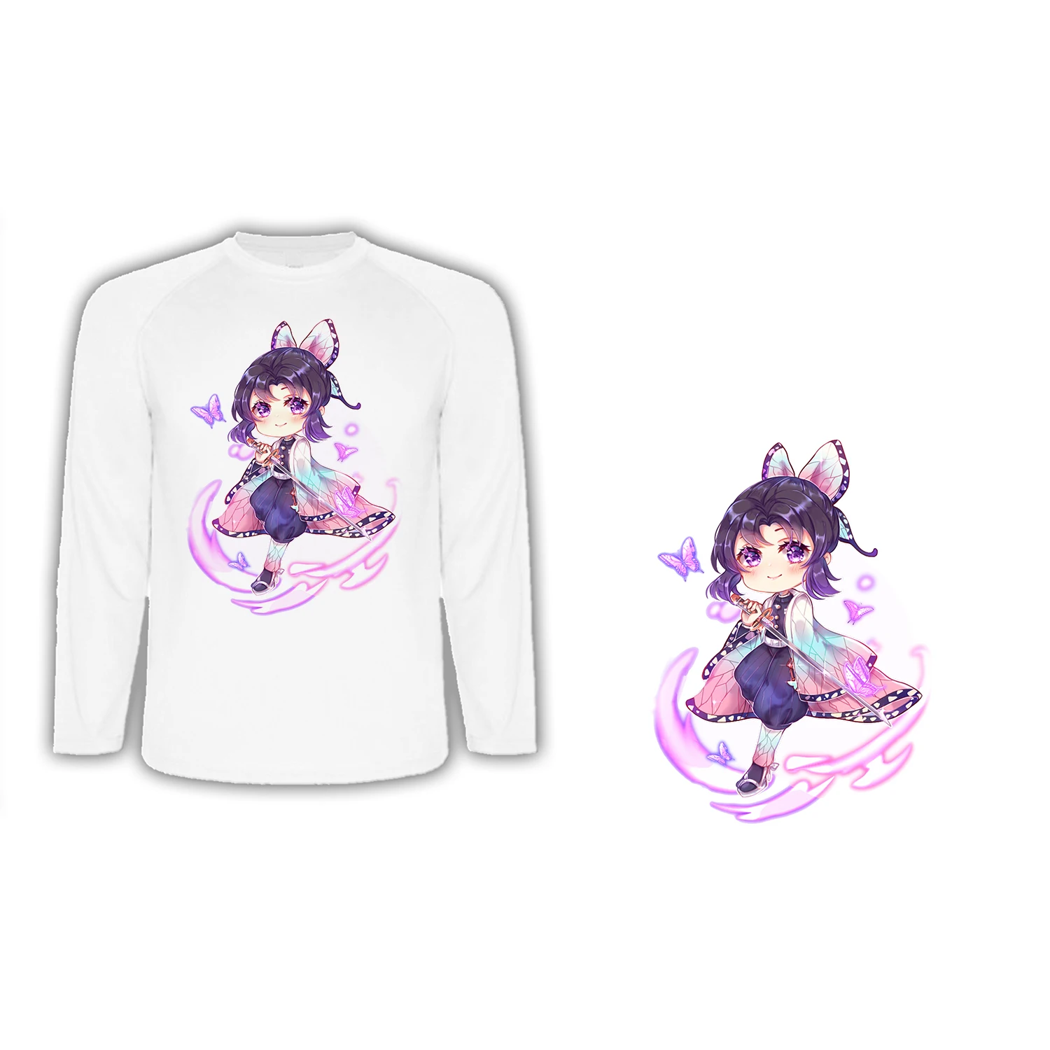 LONG SLEEVE T-SHIRT A3 SHINOBU KOCHO PILLAR INSECT T-shirt