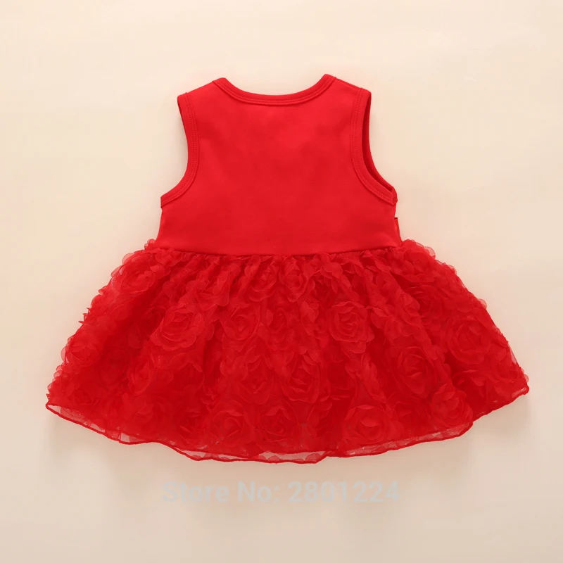 Newborn Baby Girls Infant Dress&clothes Summer Kids Party Birthday Christening Gown Baby Jurk Zomer 0 3 6 9 12 Months Dress