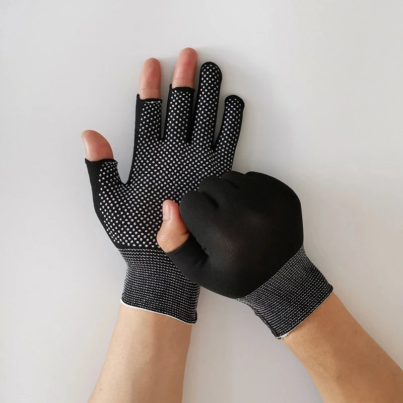 1 Pair Summer Anti-Slip 3 Fingers Cut Fishing Gloves Breathable Hunting Cycling Parts Portable Fitness Fishing Accessories image 4
