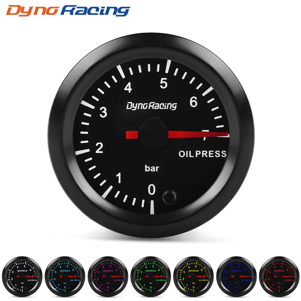 Dynoracing 2 "52mm 7 Kleuren Hoge Snelheid Auto Boost Water temp Olietemperatuur Oliedruk Lucht brandstofverhouding Voltmeter EGT Toerenteller RPM Gauge