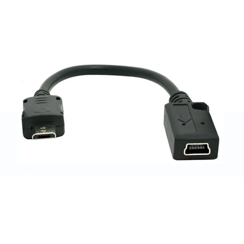 90 Degree Down&Up&Right & Left Angled Micro USB 2.0 5Pin Male to mini usb Female Extension connector Adapter Long plug Connector