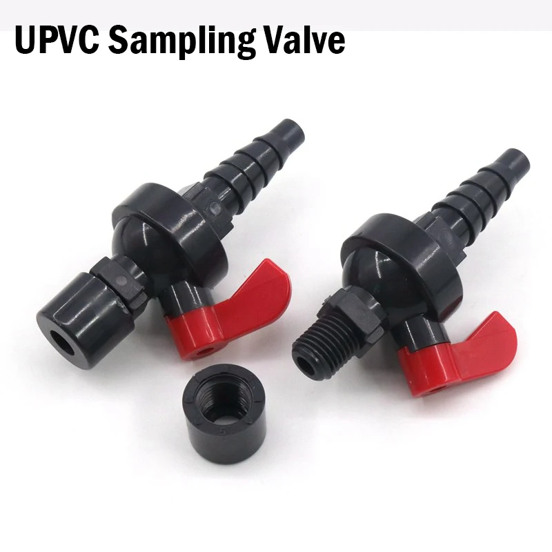 

1PC 1/4" ~ 1/2" Male Thread PVC Sampling Valve UPVC Sampling Valve for Brewing Beer Equipment Cock Valve Laboratory Ball Valve