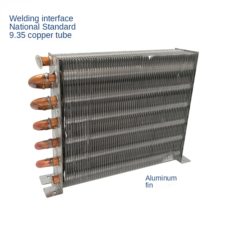 

Freezer condenser Air-cooled water fin condenser Copper tube radiator fin heat exchanger without shell