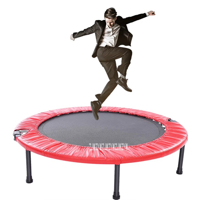 C157 40 Inch Trampoline Children Jumping Bed Home Gym Folding Bounce Bed Fitness Equipment Ladies Lose Weight Leg Slimming