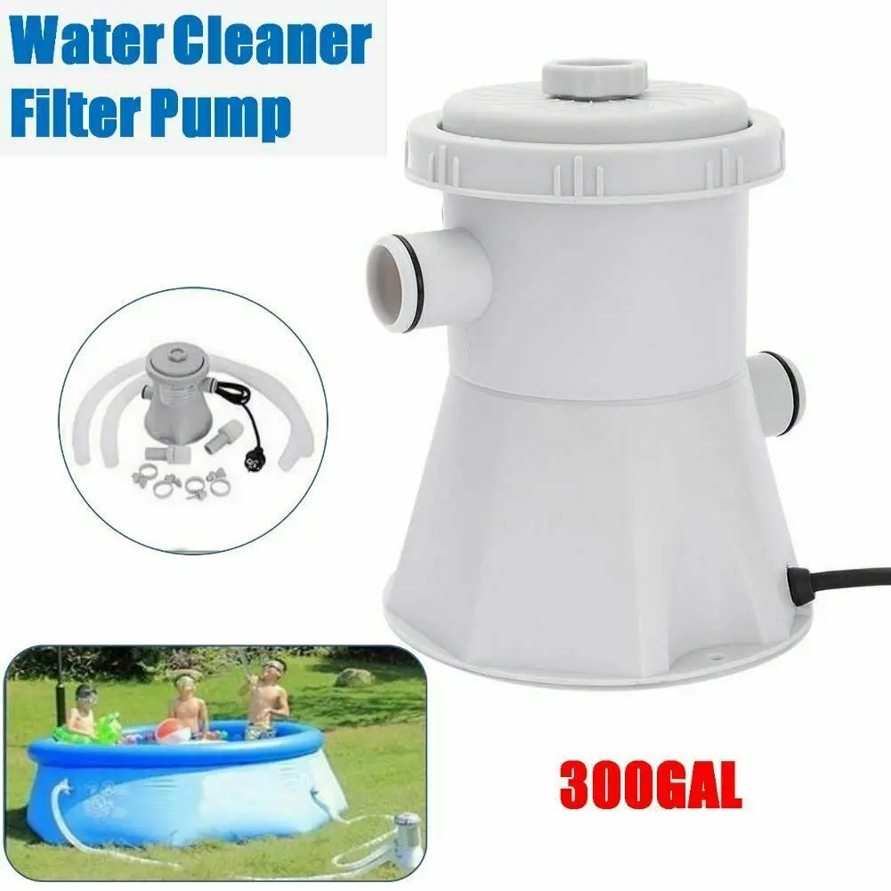 

220V 15W Electric Filter Pump Kit Summer Outdoor Swimming Pool Filtration Circulation Pump Paddling Pool Water Cleaning Tool