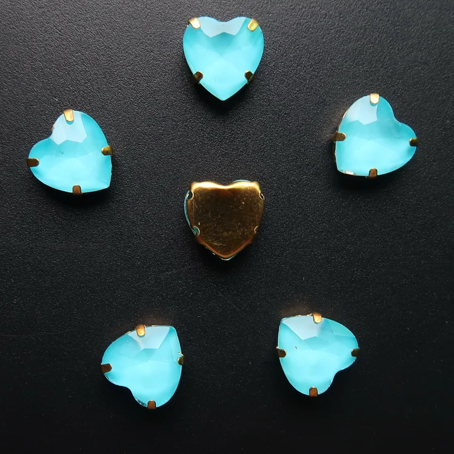 Herzförmige 20 Stück/Packung 10mm Silber Krallenfassungen Jelly Candy Glas Kristall Aufnähbare Strassperlen für Hochzeitskleider, Taschen, Schuhe, DIY-Verzierungen – Detail 21