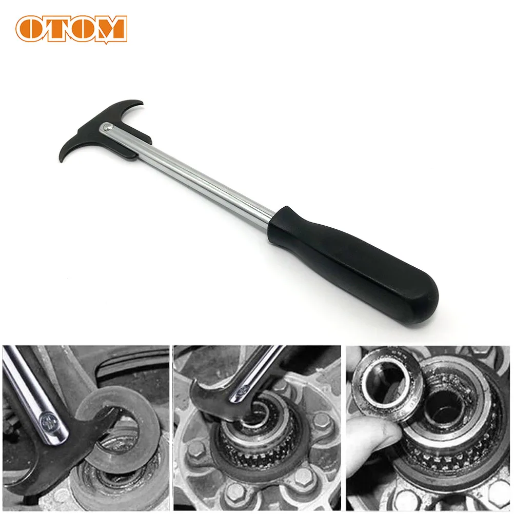 OTOM Motorcycle Front Shock Absorber Oil Seal Hook (Double Head) Brake Pump Fluid Waste Bottle Repair Tool For Car ATV UTV Parts