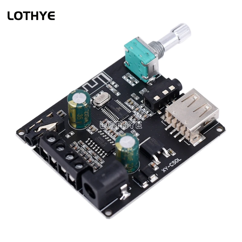 MINI 50Wx2 Bluetooth 5.0 Wireless Audio Digital Power amplifier Stereo board Bluetooth Amp Amplificador 3.5MM USB APP C50L