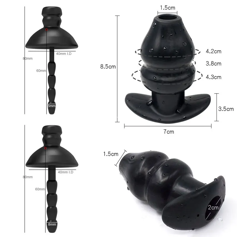 Electro Shock pulso pene/enchufe Anal e-stim dilatador uretral hueco Buttplug masaje de próstata vibrador castidad masculina Kit de herramientas sexuales