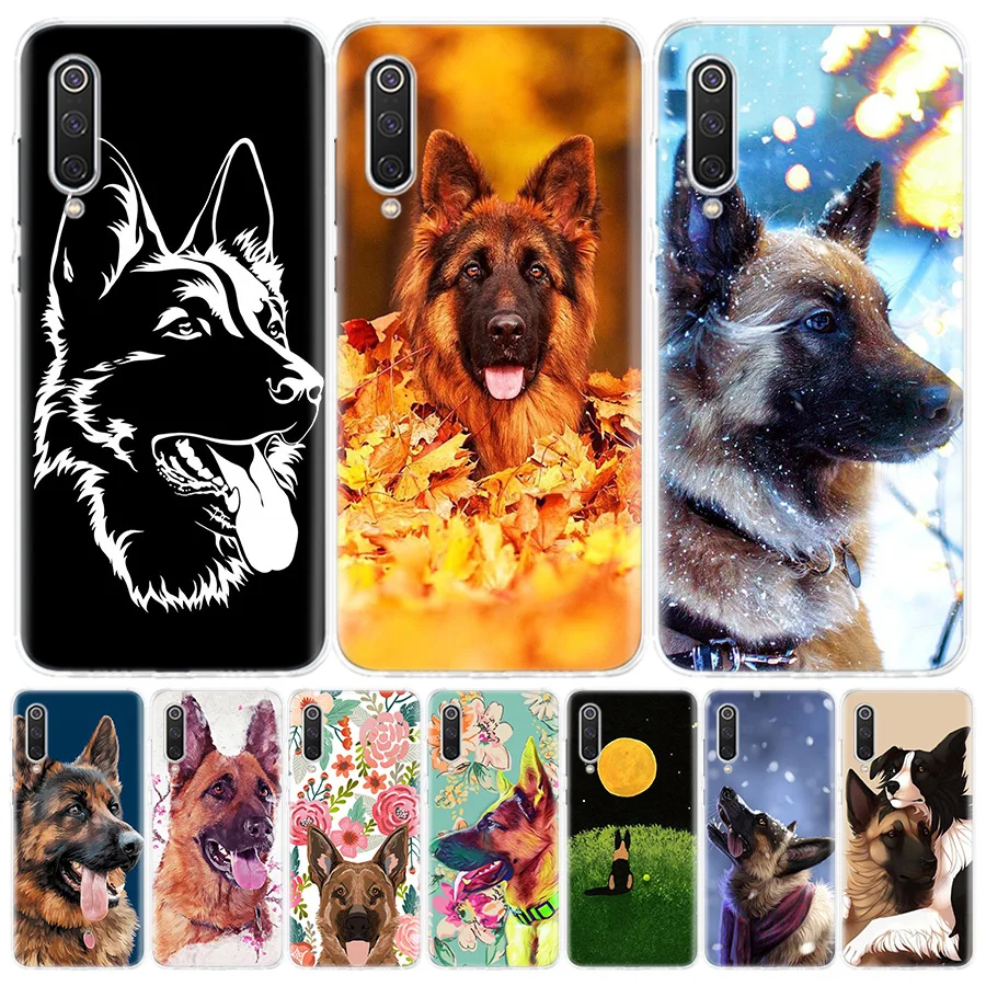 German Shepherd Dog Silicon Call Phone Case For Xiaomi Redmi Note 13 12 12S 11 11S 10 10S 11T 11E Pro Plus 9 9S 9T 8 8T 7 Cover 