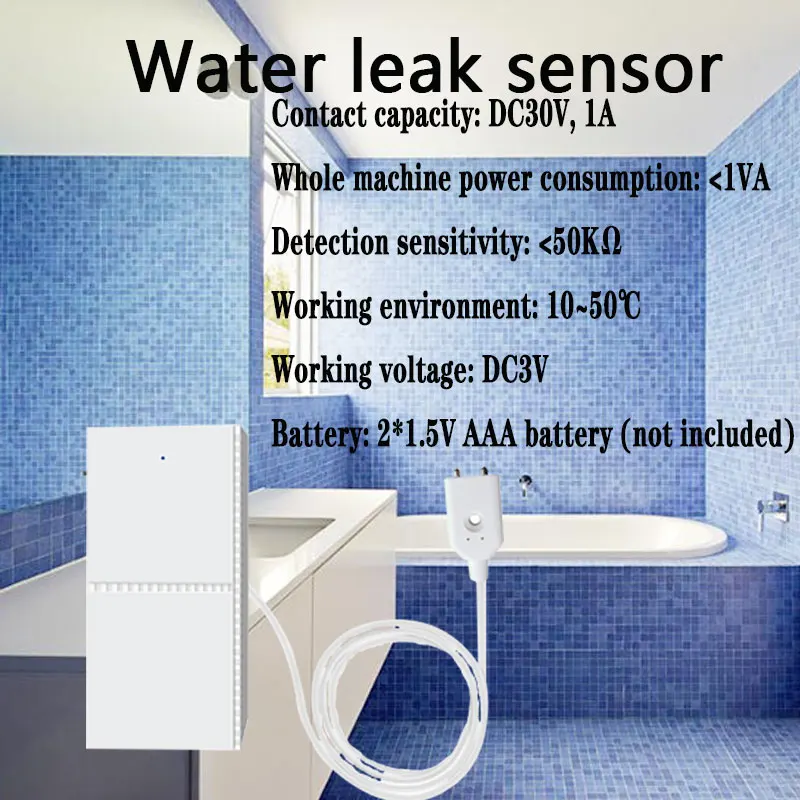 433MHz Wireless Water Leakage Sensor Home Smart Security Protection Leak Alarm Detector For Home Burglar Alarm System