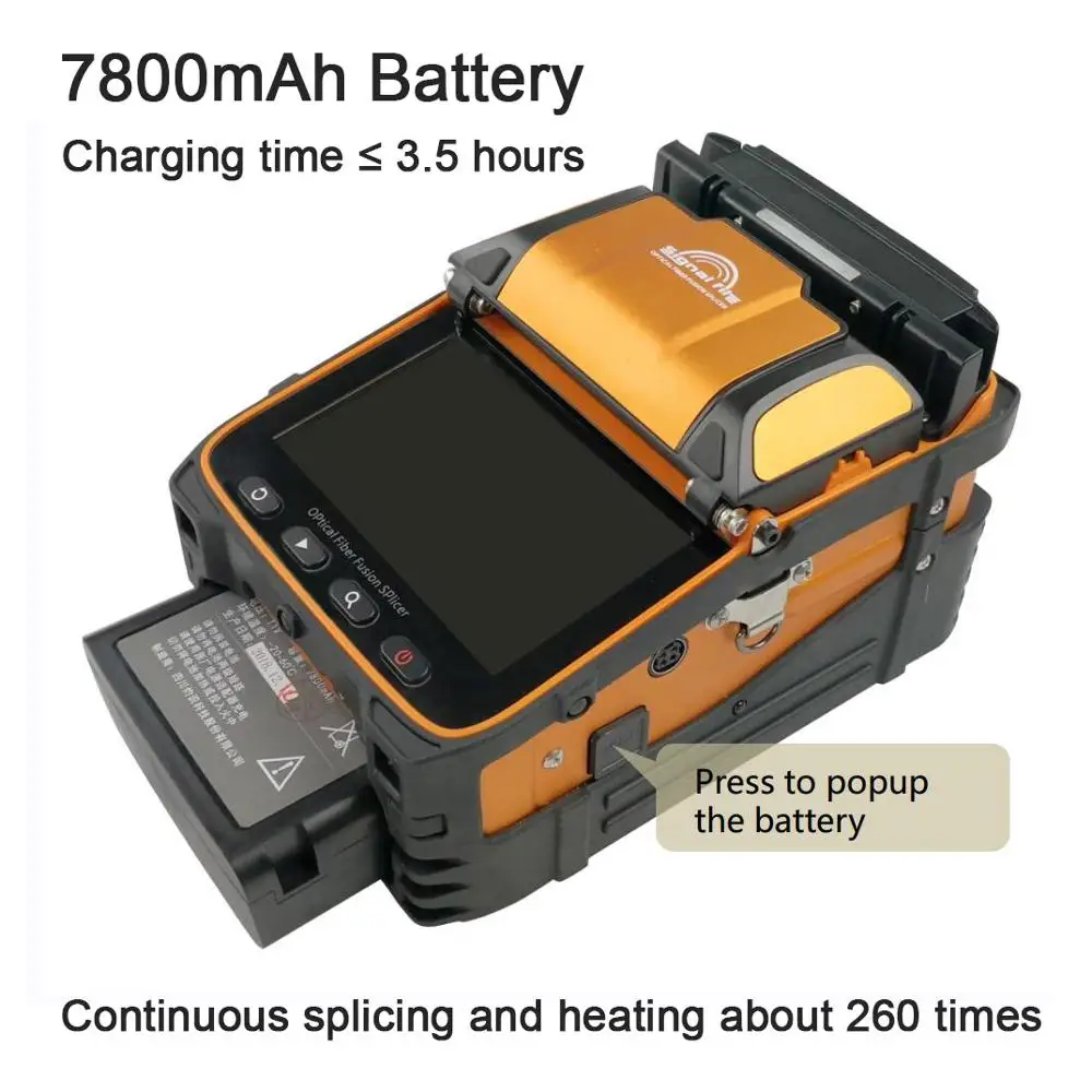 Intelligent FTTH Fiber Optic Splicing Machine AI-9 Automatic SM&MM Optical Fiber Fusion Splicer with Power Meter And VFL
