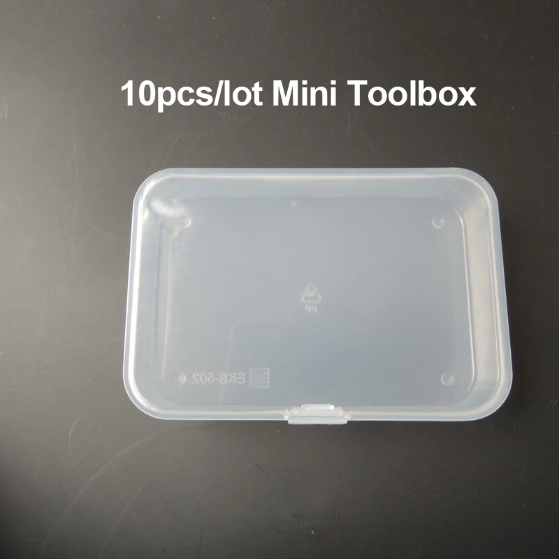 NEWACALOX-Caja de Herramientas de almacenamiento de componentes, caja de piezas de plástico electrónico transparente para herramienta, SMD SMT, 10 Uds.