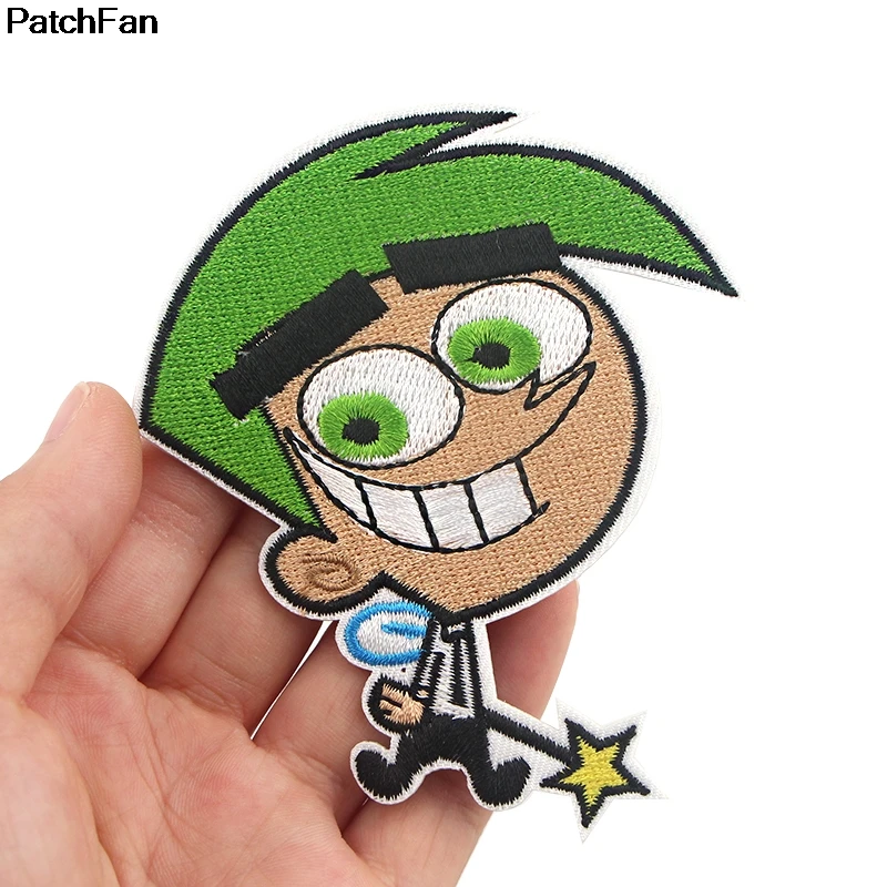 A3257 Patchfan Cartoon Genius Iron On Patch Clothing Diy Embroidered Applique Sew On Patches Fabric Badge Apparel Patchwork