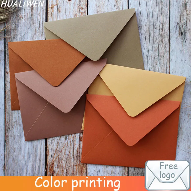 Pure Color Luxury Paper Envelope Earth Color Series 10.5x15.5cm For Wedding Invitation Envelope Greeting Card Gift Envelope