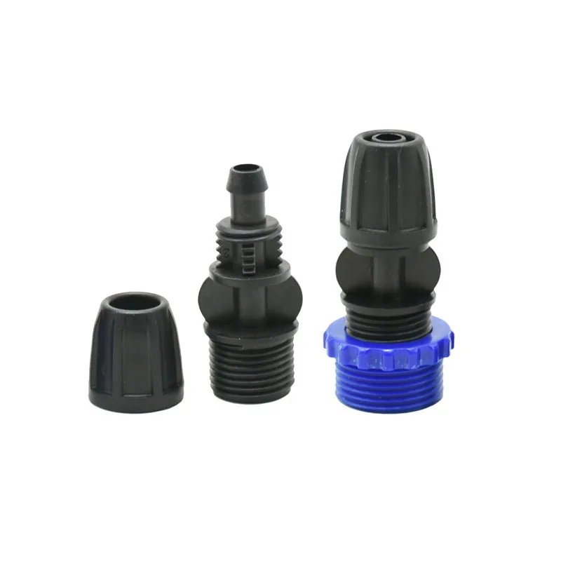 

1/2" 3/4" Male to 3/8" hose barb connector With lock nut G1/2 G3/4 to 8/11 water pipe joint connector 4pc