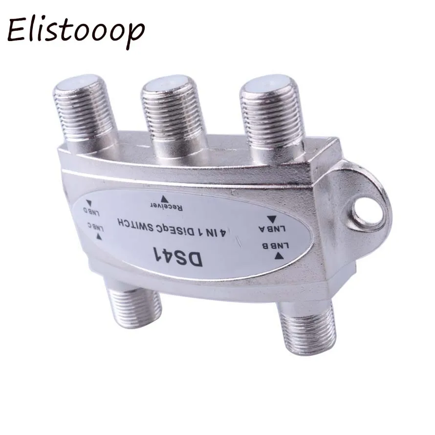 4 في 1 DiSEqC التبديل هوائي الأقمار الصناعية التلفزيون شقة LNB التبديل استقبال موالف التلفزيون التبديل لاستقبال التلفزيون جودة عالية