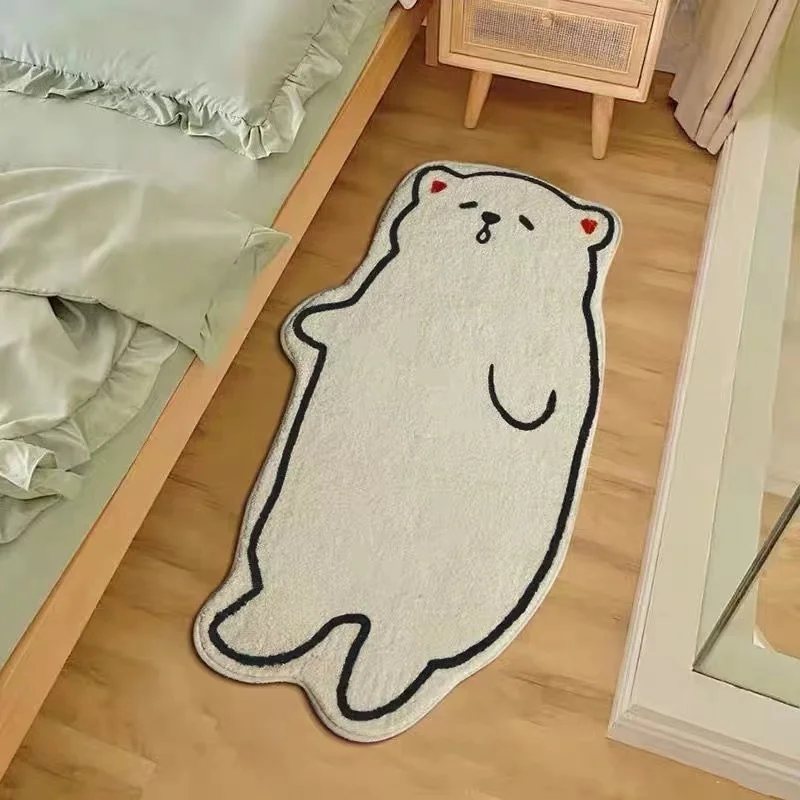 Ins Cartoon Rug Nordic Bedroom Bedside Carpet Cute Dinosaur Soft Floor Mat Sofa Side Carpet Bathroom Non-slip Doormat Home Decor