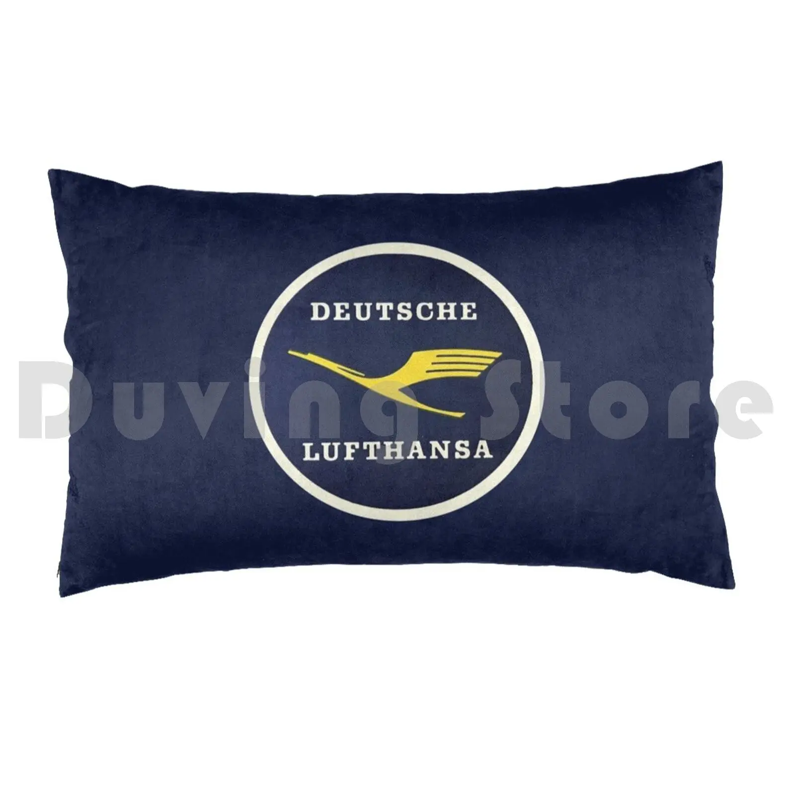 Lufthansa #1 Pillow Case Printed 50x75 Flying Flight Vintage Travel Bloxworth Transportation Nostalgia