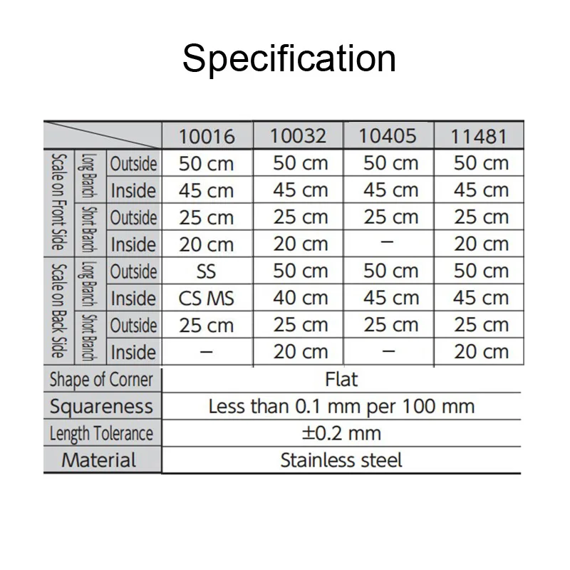 Penguin SHINWA Carpenter\'s Square Flat/Wide Hard Chrome Finish 50 CM for Inking Marking Measuring Right Angles/Length