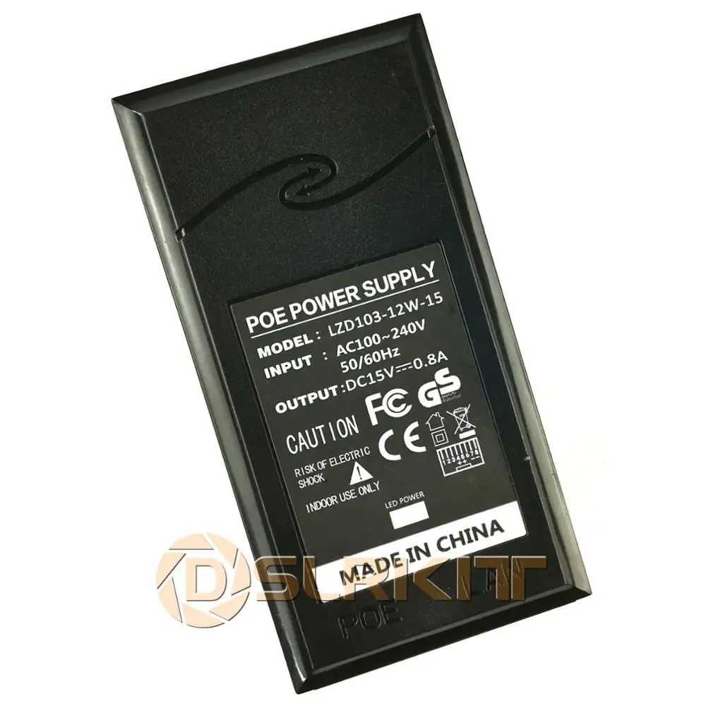 Dslrkit 15V PoE Injector Nguồn Qua Adapter Tương Thích Như Ubiquiti POE-15-12W