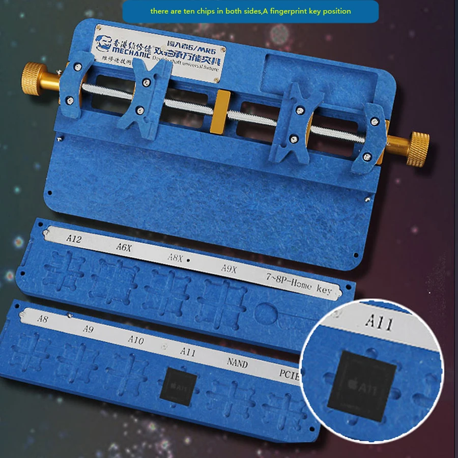 ช่าง MR6 Universal โทรศัพท์มือถือ Mainboard Maintenance CPU NAND ติดตั้ง Multi-Function แบริ่งคู่ Clamp สำหรับ iPhone Android