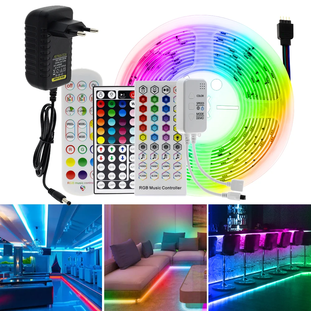 RGB LED Strip 5050 2835 Flexible LED Tape Bluetooth Neon Ribbon Waterproof 5m 10m 20m WIFI LED Strip Light RGB DC12V APP Control