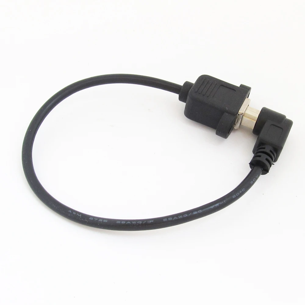 1pc 50cm Printer Scanner Extension Cable Right Angle Male to Female Screw Lock