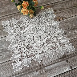 Modern Lace Embroidery Table Place Mat Cloth Placemat Cup Mug Tea Coffee Coaster Dining Doily Drink Glass Pad Christmas Kitchen