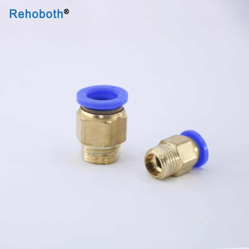 PC Series Blue Pneumatic Quick connector Inlet Pipe Joint 38-1 Brass 304 Stainless Steel Circlip External Thread Connector