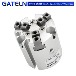 MHS3-16D MHS3-20D 25D 32D MHS3-40D 50D 63D 80D 100D 125D Parallel Style Air Gripper 3 Finger Double Action Rotating Cylinder